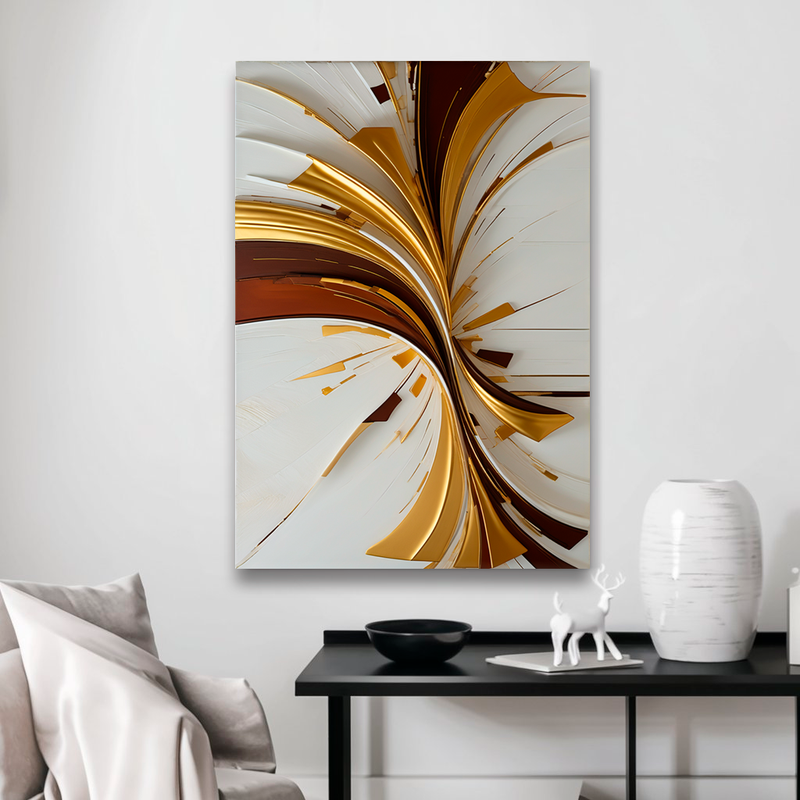 Quadro Decorativo Abstrato Aurora de bronze