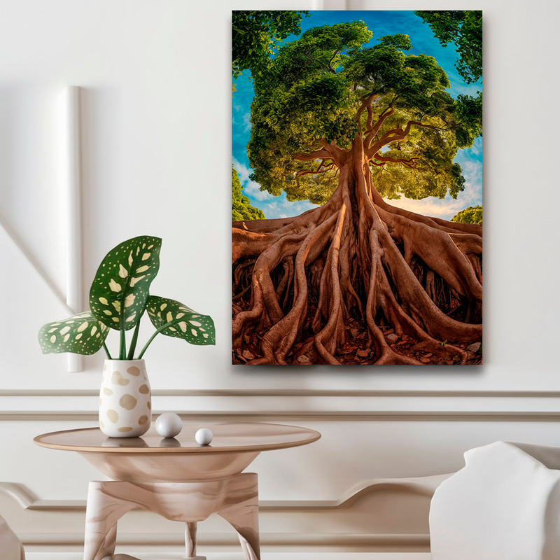 Quadro Decorativo Árvore - Raízes da Vida