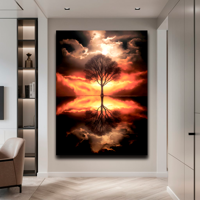 Quadro Decorativo Árvore da Vida - Árvore do Crepúsculo