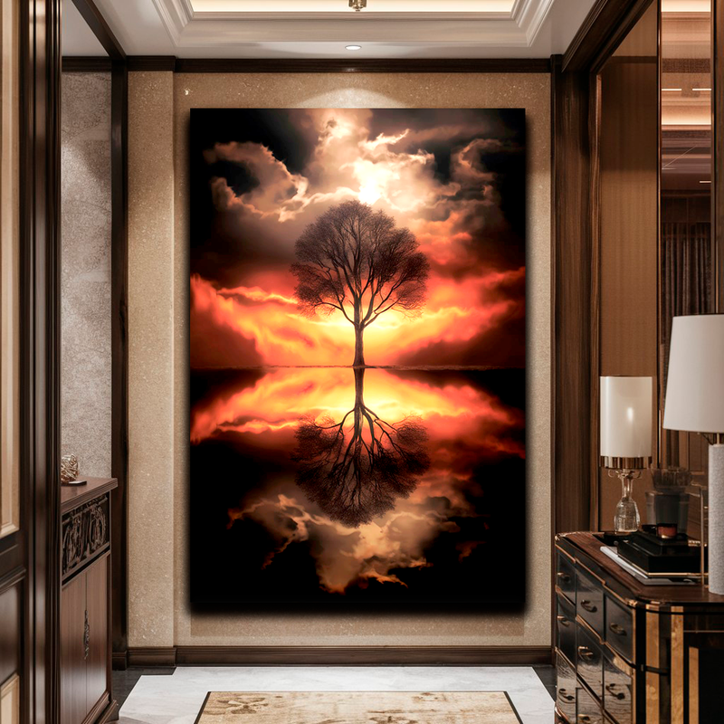 Quadro Decorativo Árvore da Vida - Árvore do Crepúsculo