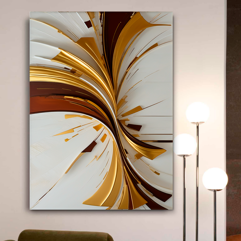 Quadro Decorativo Abstrato Aurora de bronze