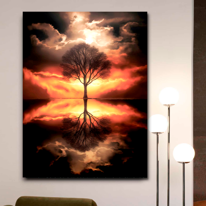 Quadro Decorativo Árvore da Vida - Árvore do Crepúsculo