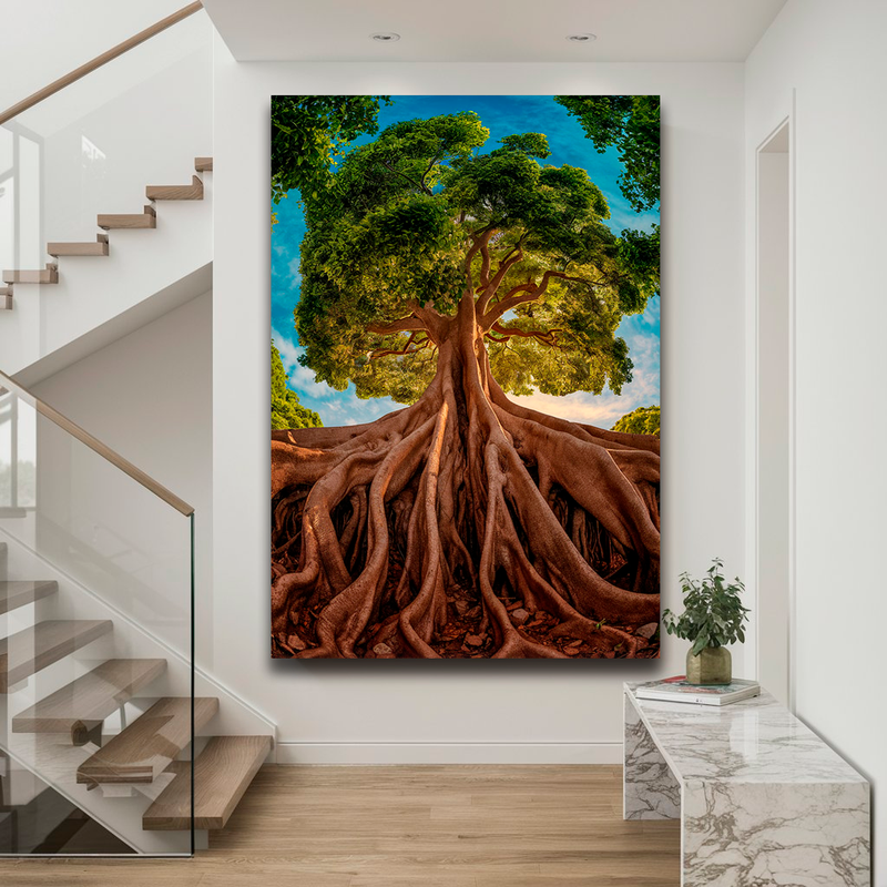 Quadro Decorativo Árvore - Raízes da Vida