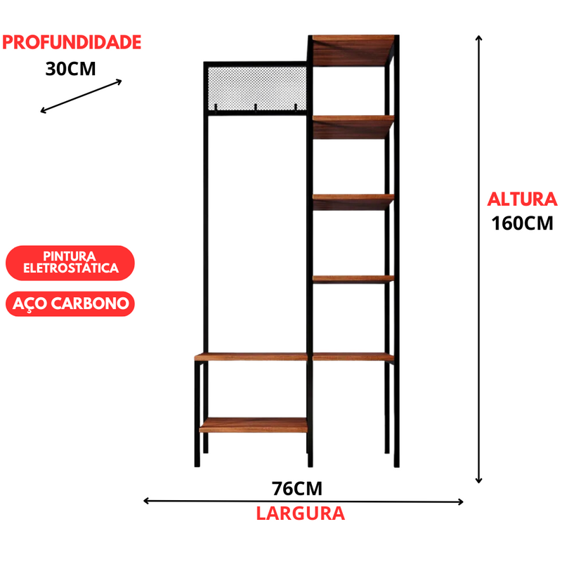 Sapateira Moderna Estilo Industrial Musca