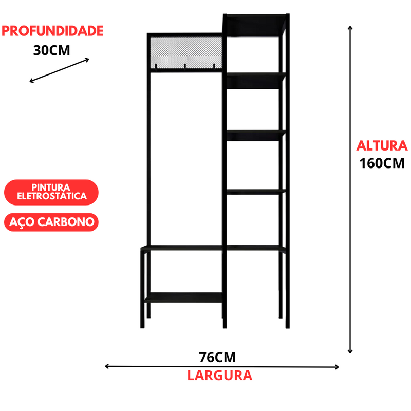 Sapateira Moderna Estilo Industrial Musca