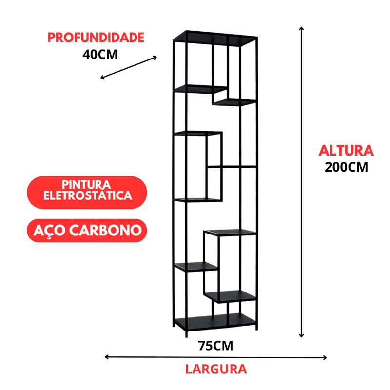 Estante Moderna Estilo Industrial Elegance